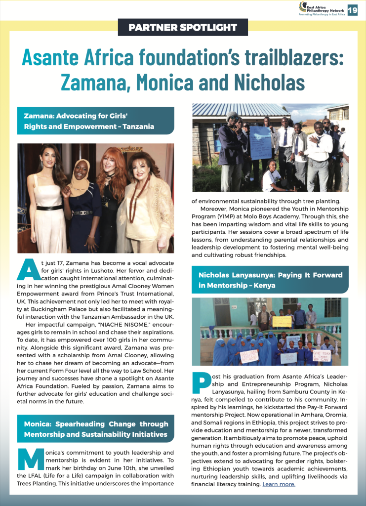 Asante Africa Foundation's Trailblazers